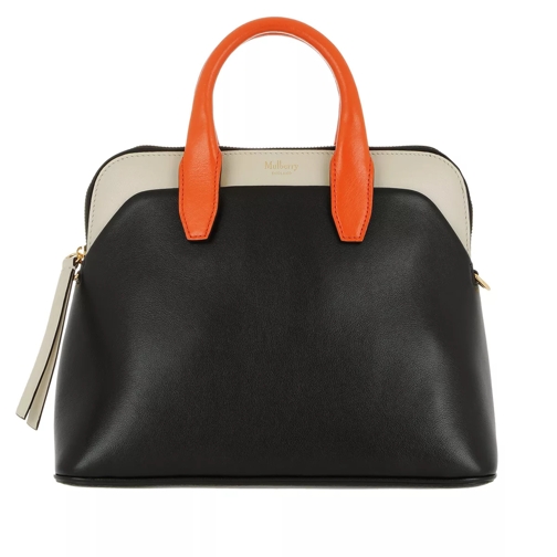 Mulberry Colville Small Smooth Calf Multicolour Bag Black/Bright Orange/Chalk Bowling Bag