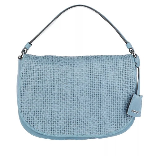 Abro Mini Eleonor Weave Leather Shoulder Bag Light Blue Hobo Bag