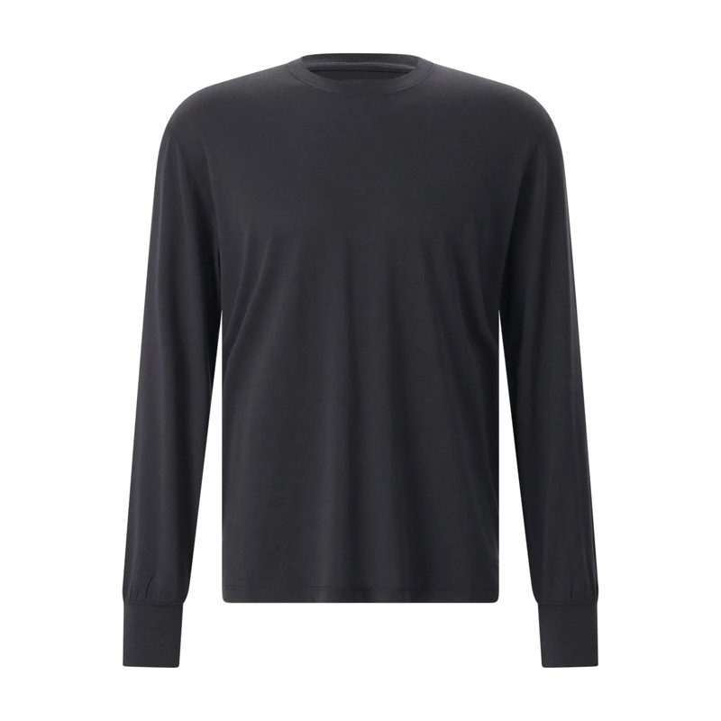 Tom Ford T-Shirt Long-Sleeved Black T-Shirt With Ribbed Cuffs Black