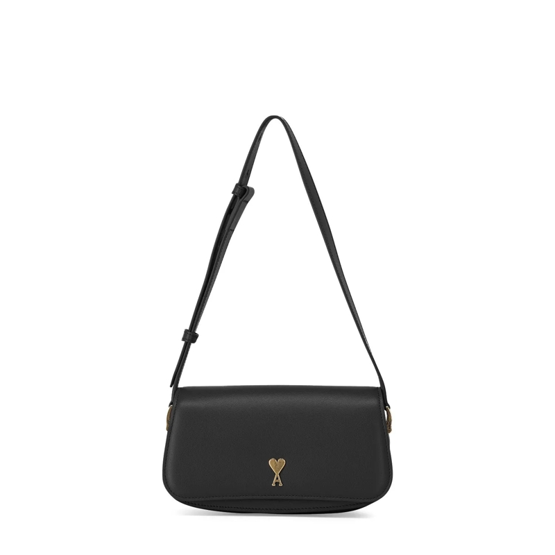 AMI Paris Crossbodytas Schultertasche aus Leder schwarz(Image 5)