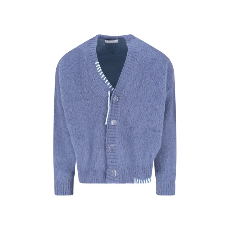 Bonsai Vest Mohair-Blend Cardigan – Blue With Embroidery Blue