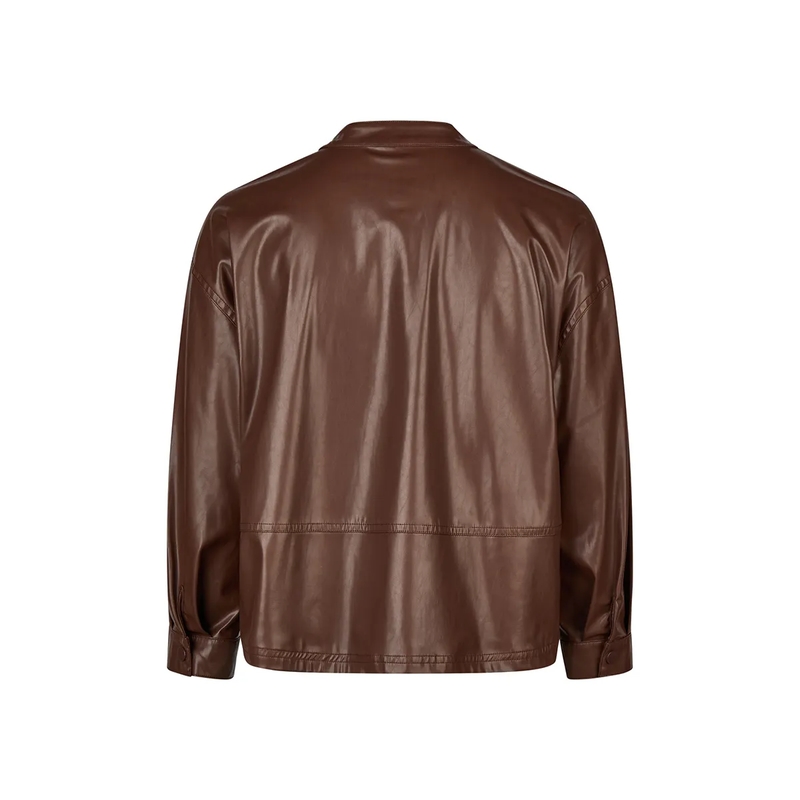 Marc Aurel Hemd Oversize Faux Lederhemd braun(Image 5)