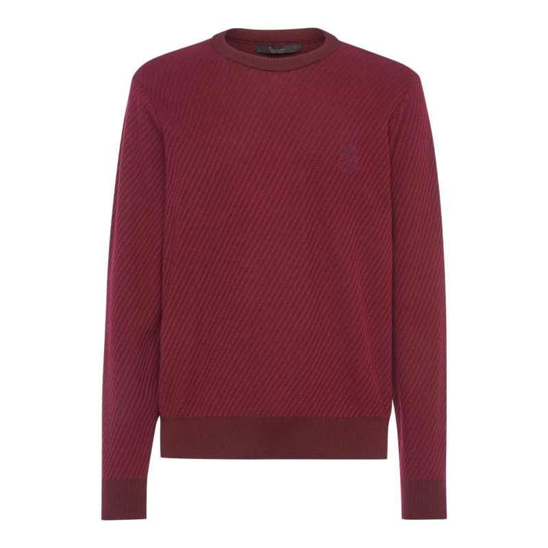 BILLIONAIRE  Rundhalspullover Crest bordeaux