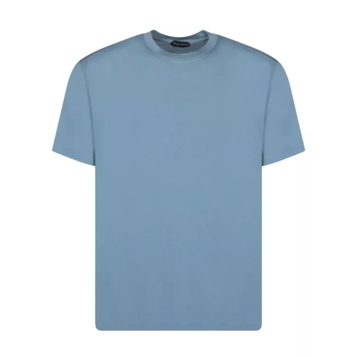 Tom Ford Cotton Blend T-Shirt Blue 