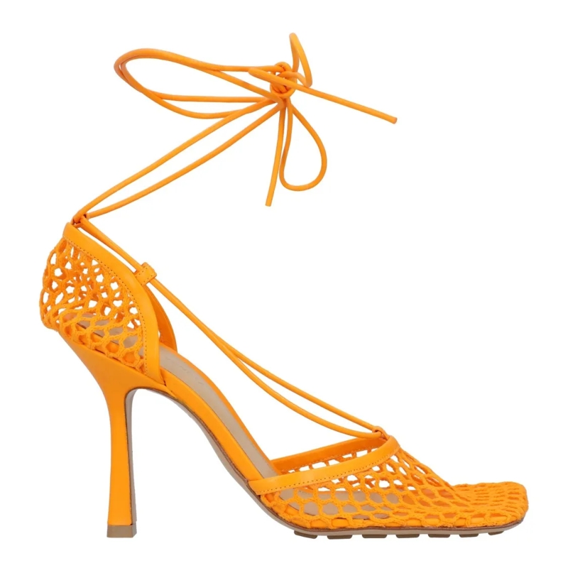 Bottega Veneta Sandalen Stretch Lace-Up Sandal Orange Orange