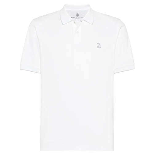 Brunello Cucinelli Polohemd White Cotton Jersey Polo White