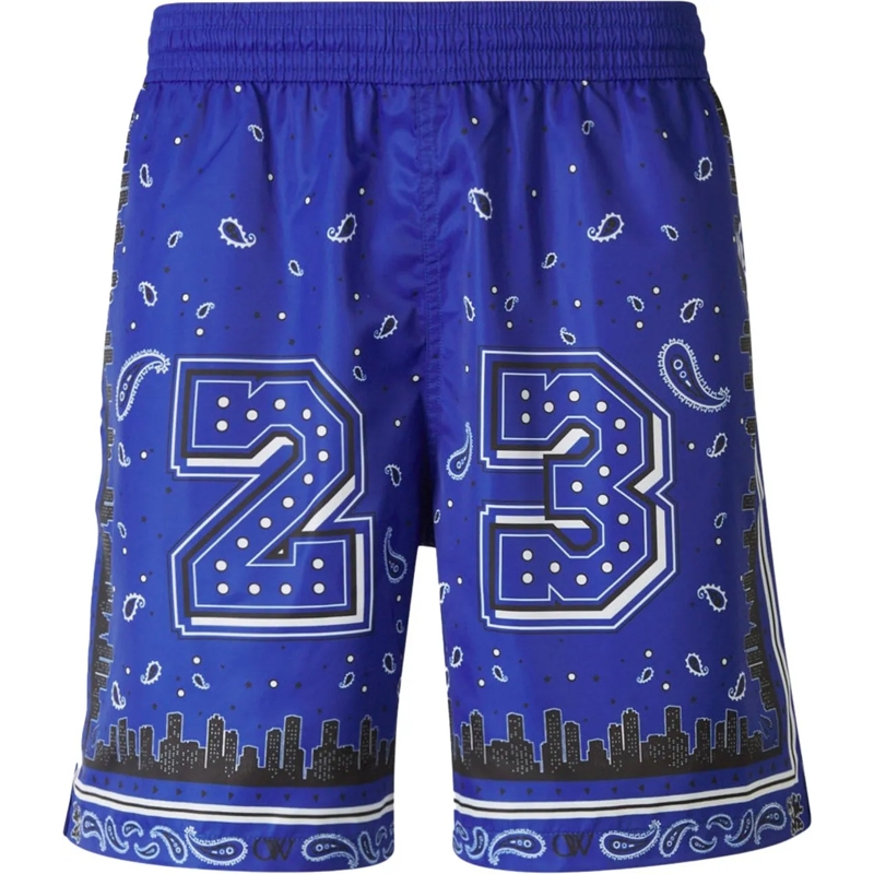 Off-White  Bandana Surfer Swimsuit blau