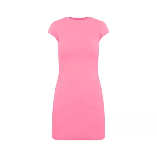 Victoria Beckham Pink Cap Sleeve Fitted Mini Dress Pink 