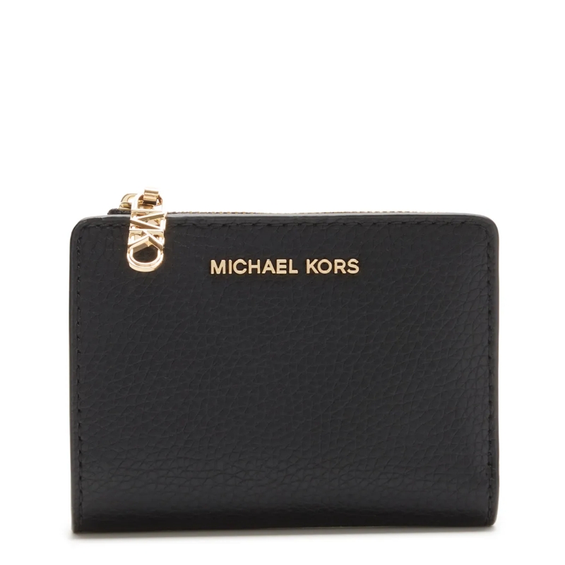 MICHAEL Michael Kors Portefeuille à deux volets Empire Druckknopf Brieftasche Schwarz