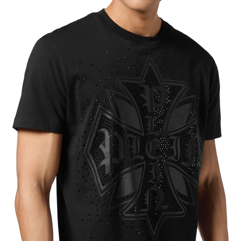 Philipp Plein T-Shirt T-Shirt Rundhalsausschnitt Ss Verziert schwarz(Image 5)
