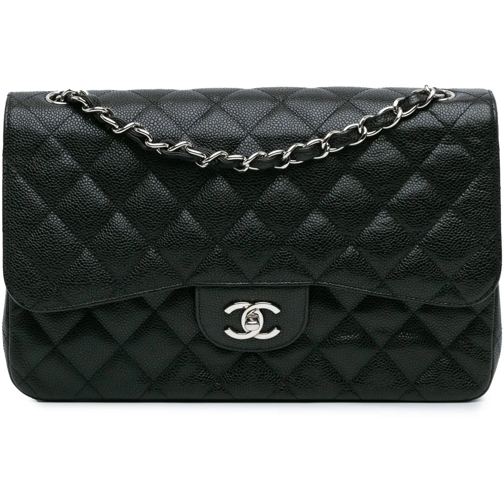 Chanel Sac à bandoulière 2010-2011 Jumbo Classic Caviar Double Flap schwarz (Image 2)
