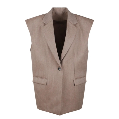 Nine In The Morning Taylor Blazer Sleeveless Brown Blazer