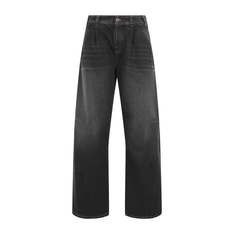 Brunello Cucinelli - Black Stone Cotton Jeans - Größe 40 - schwarz