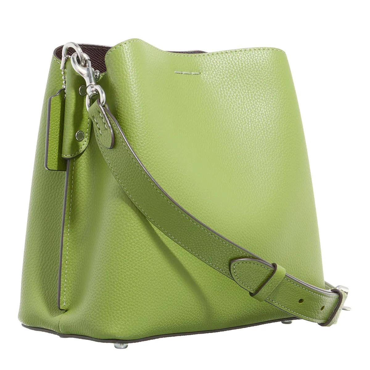 Coach Satchels Polished Pebble Leather Willow Bucket in groen