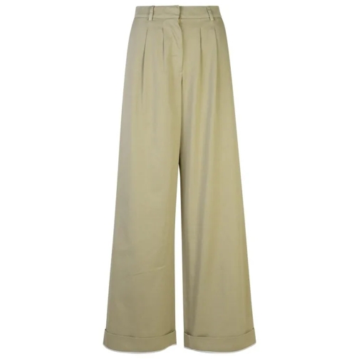 Palm Angels Beige Cotton Pants Neutrals 