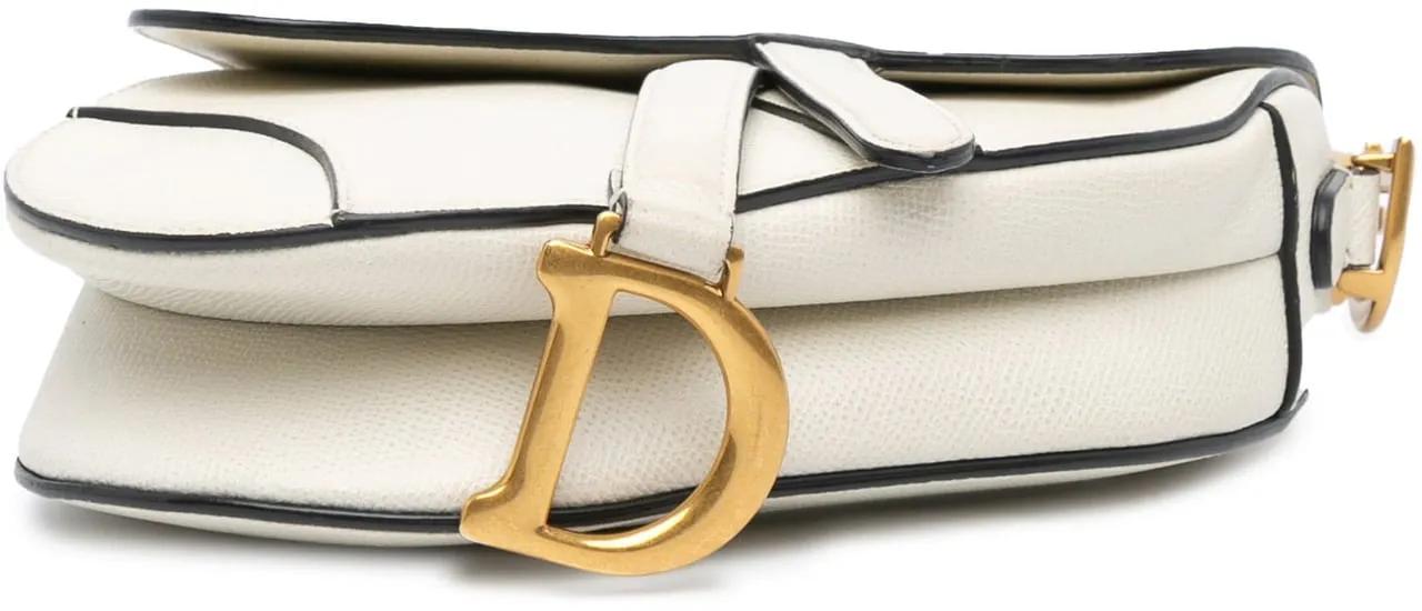 Thumbnail - Christian Dior Hobo Bags - 2020 Mini Leather Saddle Bag - Gr. unisize - in Weiß - für Damen