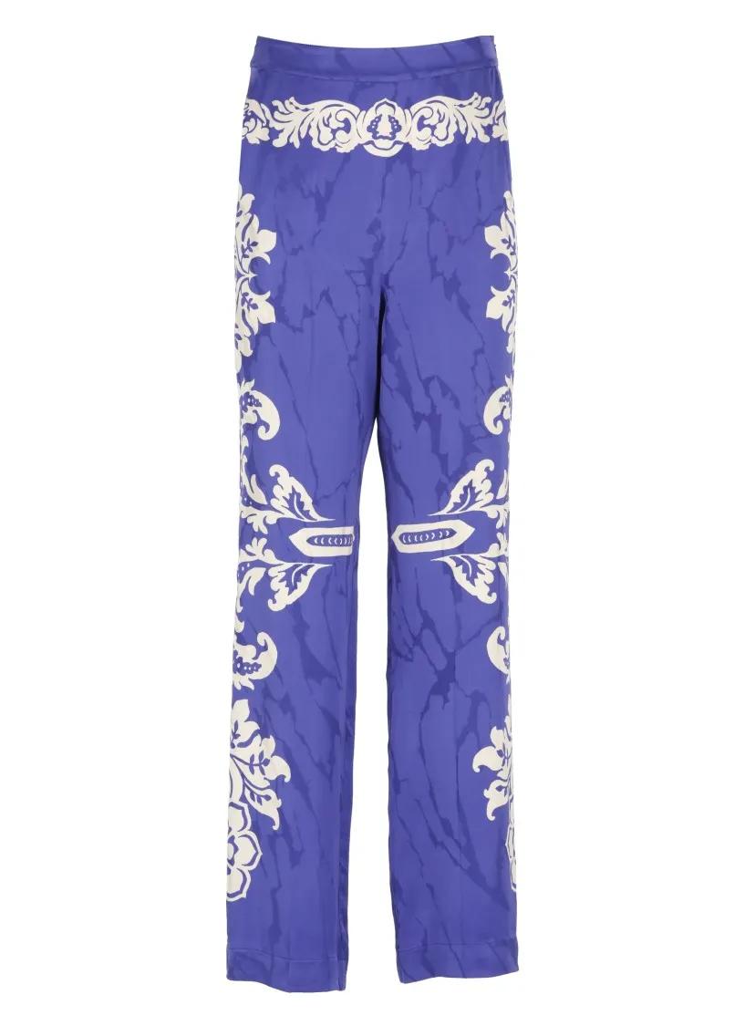 Thumbnail - Etro - Purple Viscose Pants - Größe 44 - lila