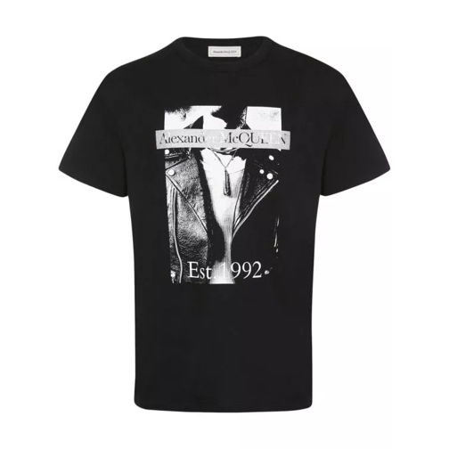 Alexander McQueen Logo Print T-Shirt Black Magliette