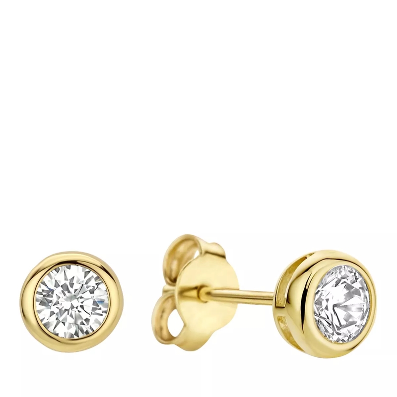 BELORO Oorknopjes Monte Napoleone Lucilla 9 karat ear studs with zir Gold