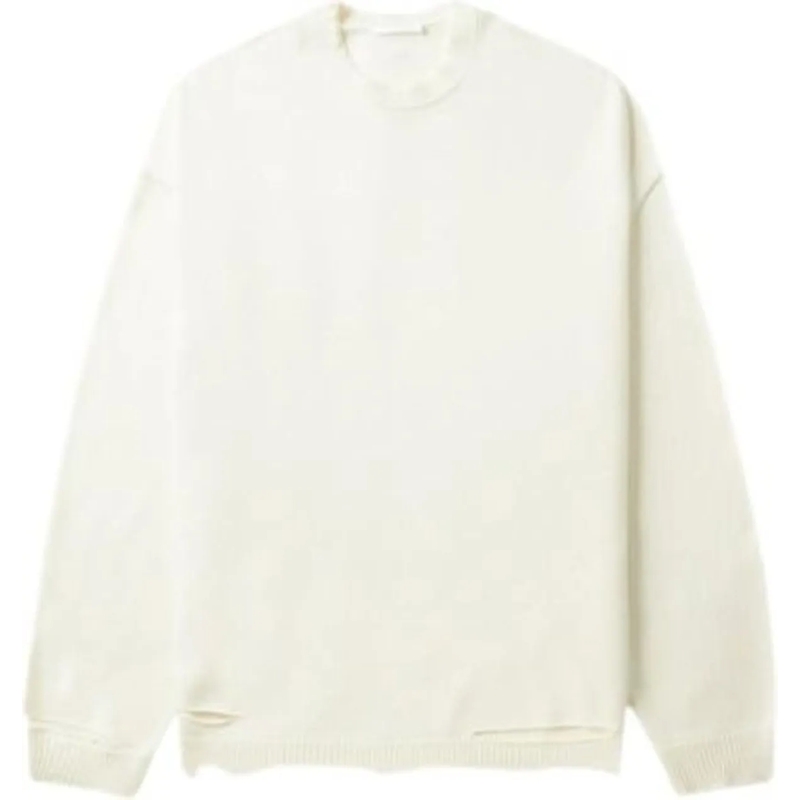 Helmut Lang Pull Rib Crewneck Ivory mehrfarbig