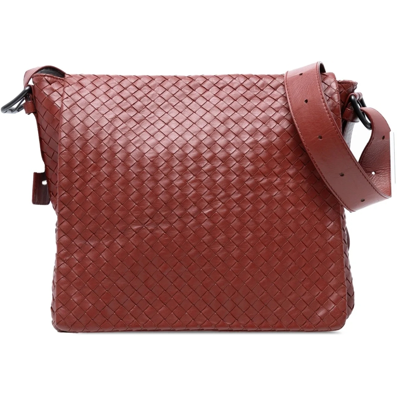 Bottega Veneta Sac à bandoulière Nappa Intrecciato Flap Crossbody rot
