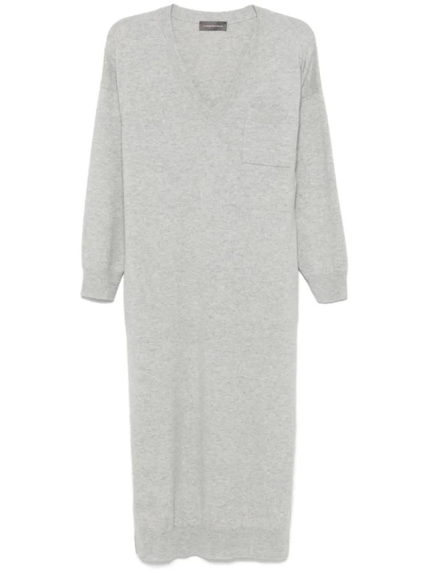 Thumbnail - Lorena Antoniazzi - Knitted Midi Dress - Größe 44 - grau