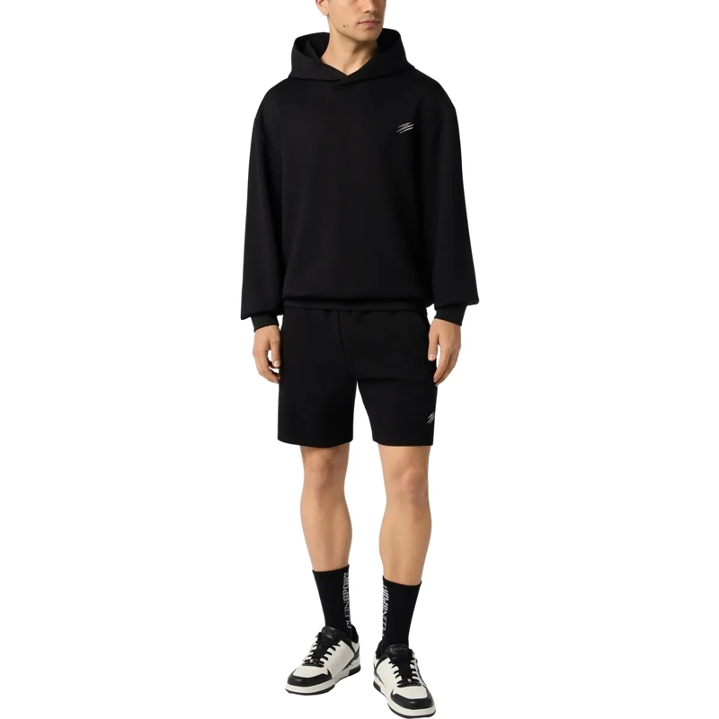 Plein Sport Top Fleece Hoodie Chrome Scratch schwarz(Image 4)
