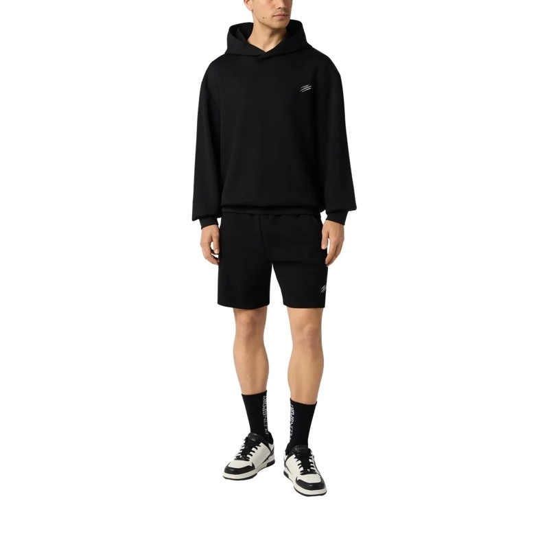 Plein Sport Sweatshirt Fleece Hoodie Chrome Scratch schwarz(Image 2)