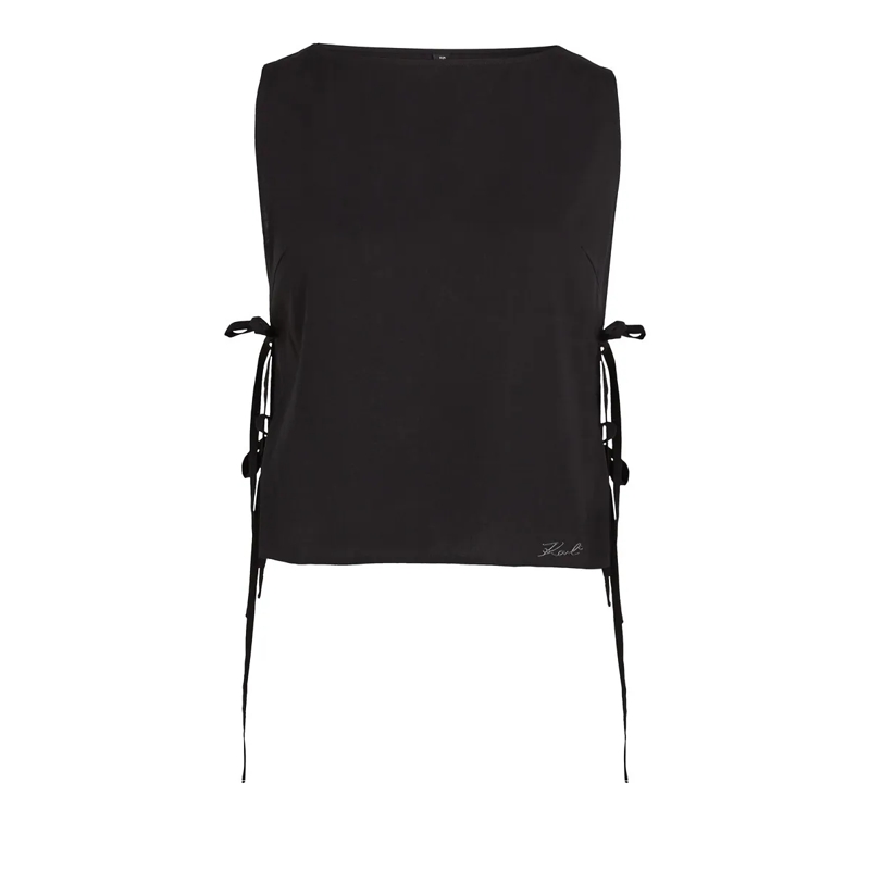 Karl Lagerfeld  STRAND-TOP ZUM BINDEN AN DER SEITE Tunika schwarz