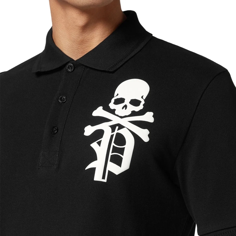Philipp Plein Top Poloshirt Skull&Bones schwarz(Image 6)