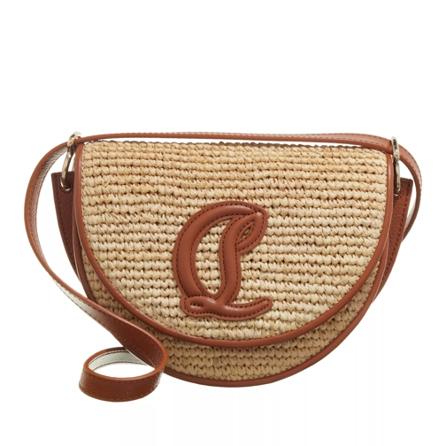 Christian Louboutin By My Side Grained Calf Leather Natural Borsa saddle