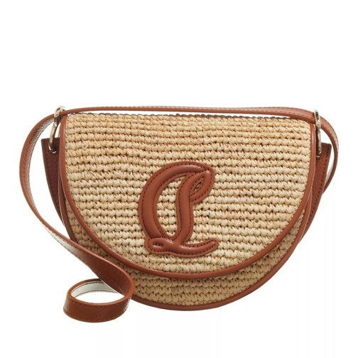 Christian Louboutin Saddle Bag By My Side Grained Calf Leather Natural