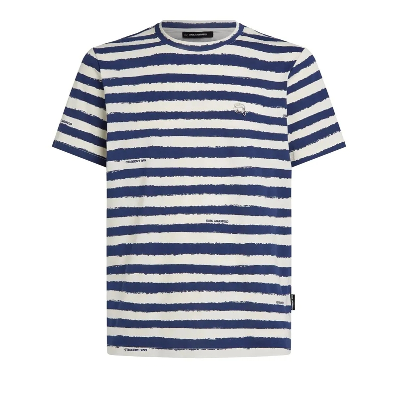 Karl Lagerfeld T-Shirt Ikon Gestreiftes T-Shirt T-shirt creme