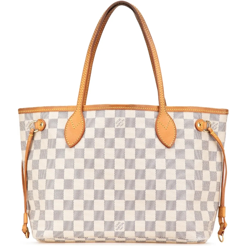 Louis Vuitton Shopper 2012 Damier Azur Neverfull PM weiß
