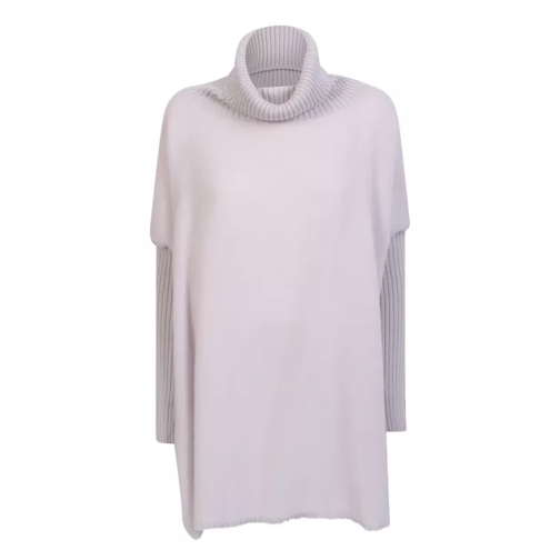 Herno Oversized Fit Poncho White 