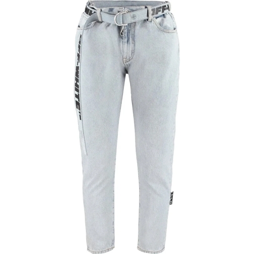 Off-White Jeans mit geradem Bein Off-White Belted Denim Jeans blau