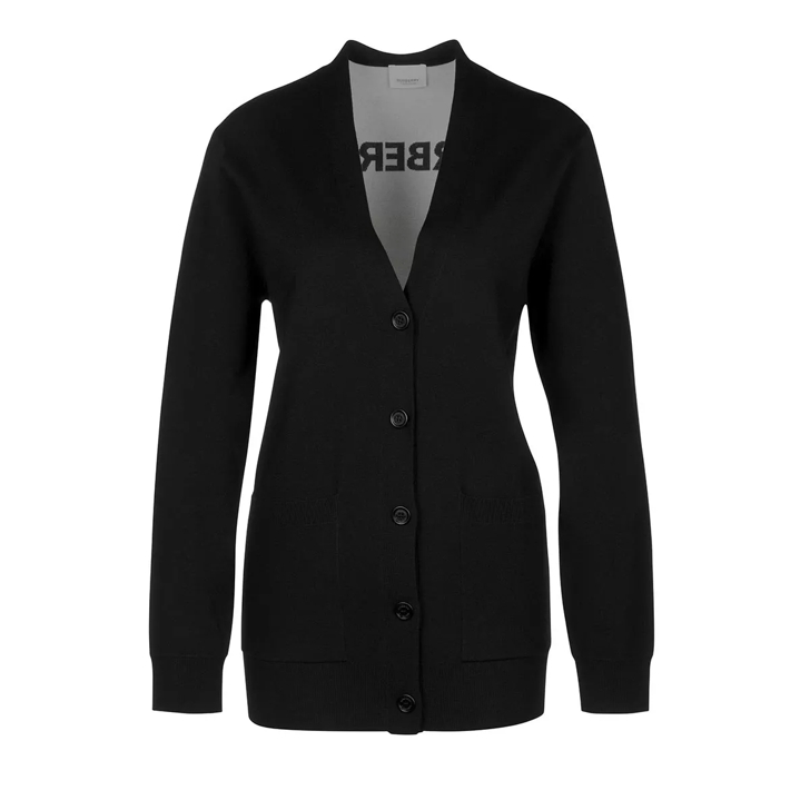 Burberry black sales cardigan