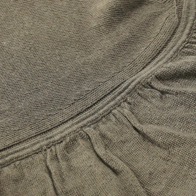 Luisa Cerano Pull Kurzarmpullover aus Leinen grün(Image 4)