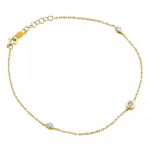 BELORO Diamond Bracelet 9Kt Yellow Gold Armband