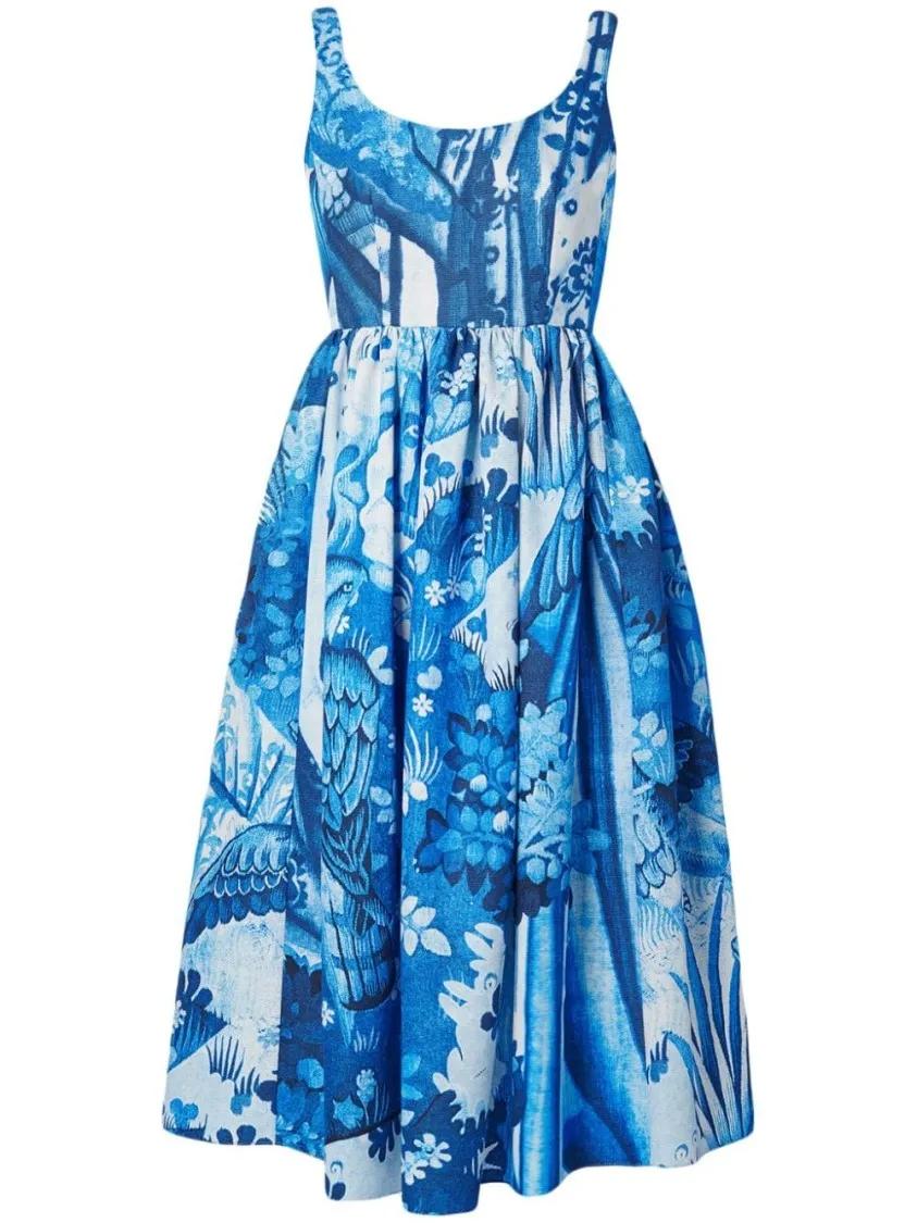 Erdem - Blue Floral Printed Dress - Größe 12 - blau