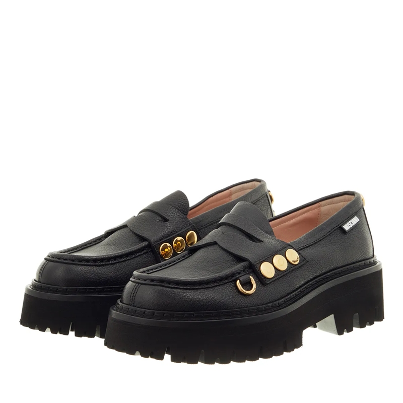 Moschino Loafer Snap Button Nero