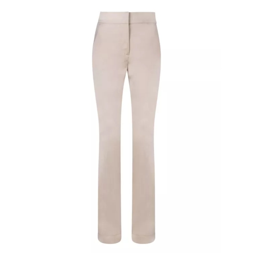 Genny Straight Satin Trousers Neutrals 