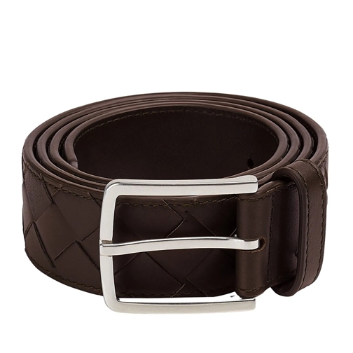 Bottega Veneta Gürtel Woven Intreccio Leather Belt Brown