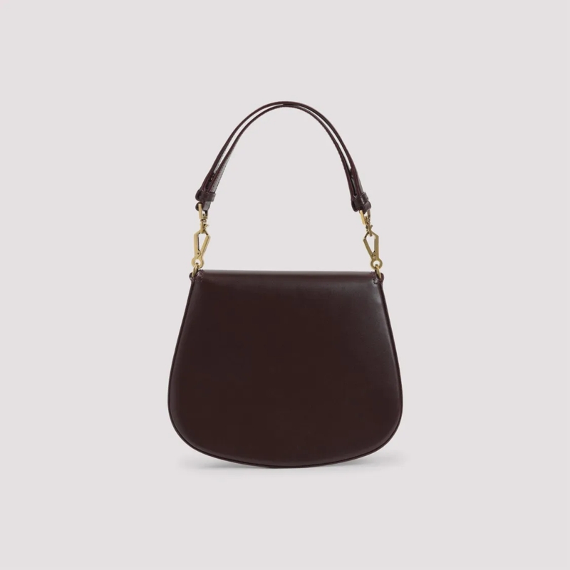 Saint Laurent Schultertasche Burgundy Leather Shoulder Bag With Signature Logo  Burgundy