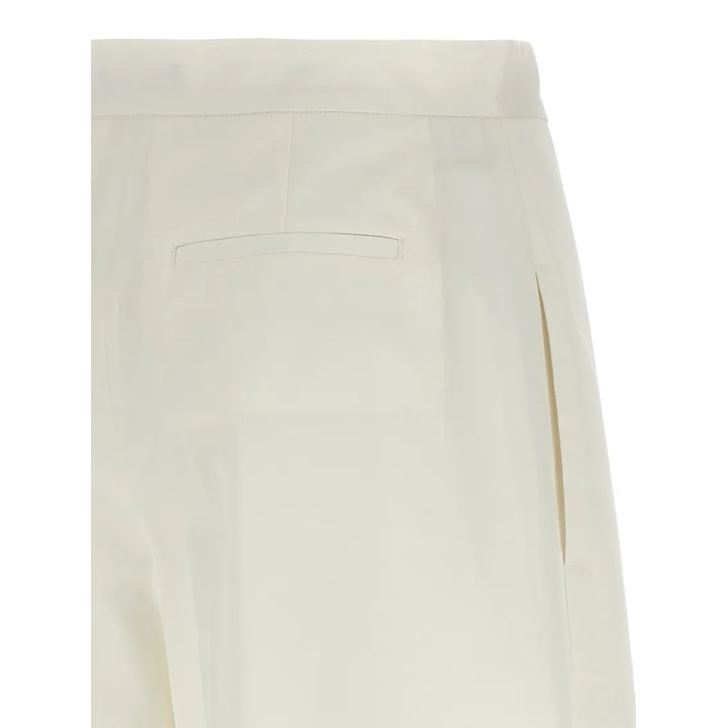 パンツ Fabiana Filippi Mid-Waist White Cotton Trousers Fabiana Filippi Mid-Waist White Cotton Trousers White