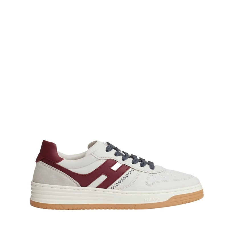 Hogan Sneaker basse Basket Leather Cream H Bordeaux White