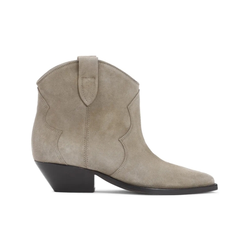 Isabel Marant Stiefel Taupe Beige Calf Velvet Leather Dewina Boots Neutrals