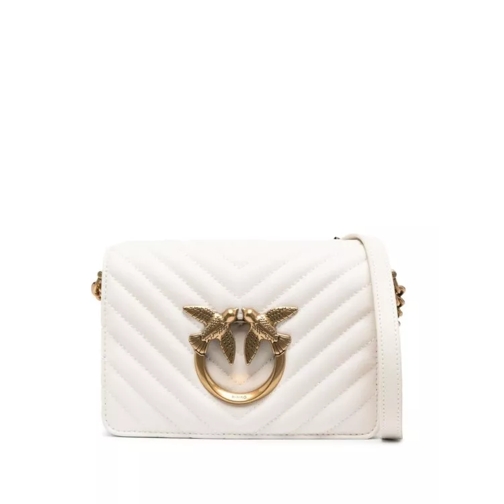 Pinko Mini Bag Love Click Mini Bianco Antique Gold