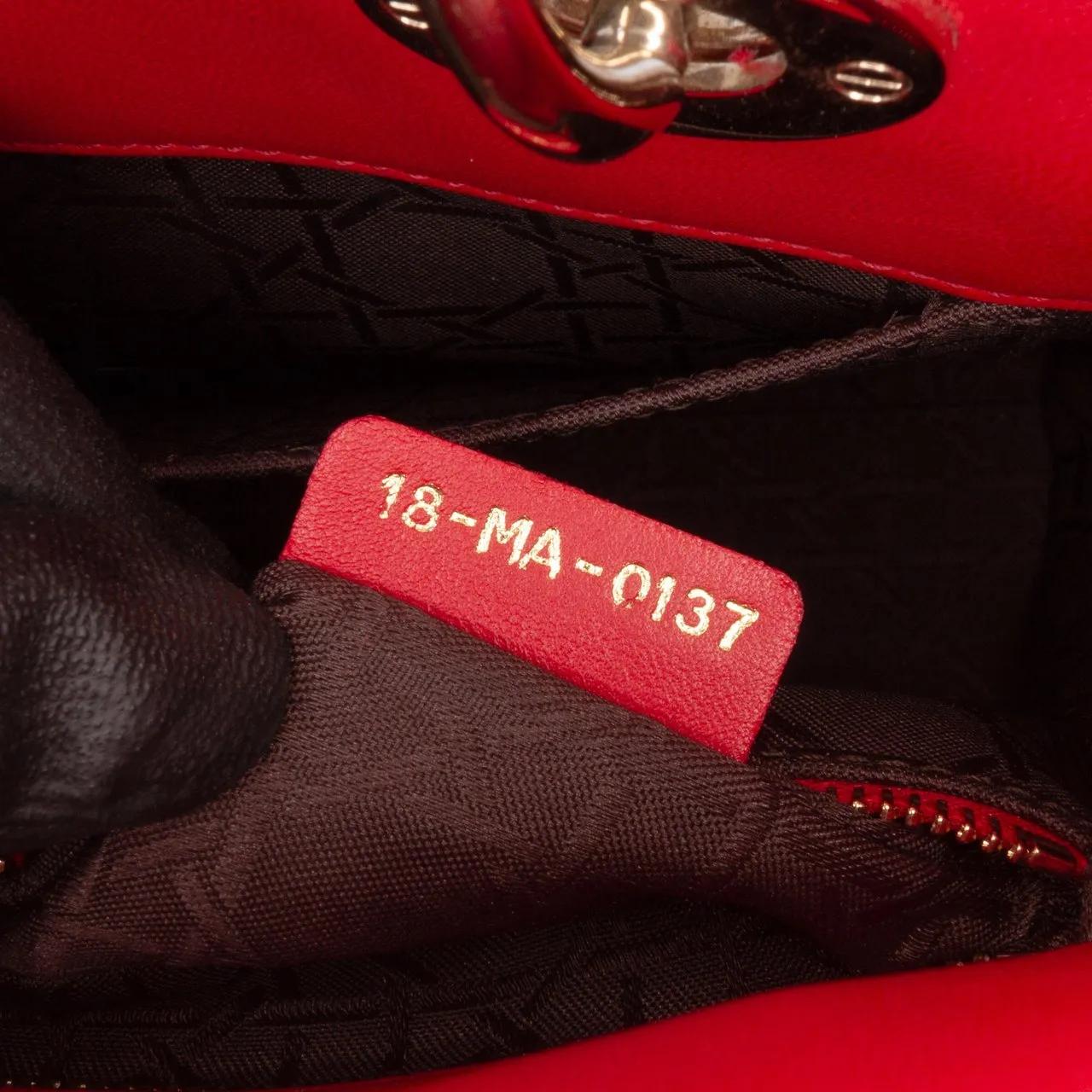 Thumbnail - Christian Dior Hobo Bags - Small Lambskin Cannage My ABCDior Lady Dior - Gr. unisize - in Rot - für Damen