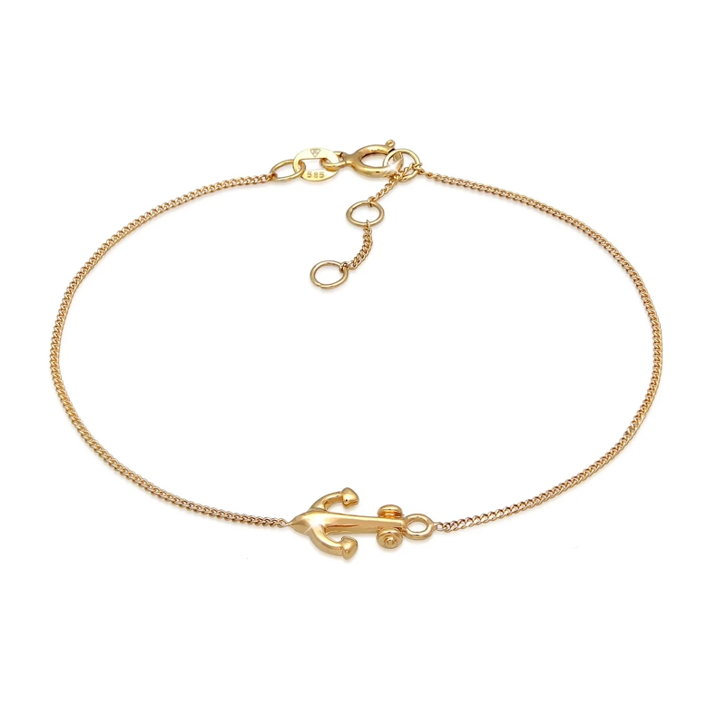 Elli Armband Armband Anker Maritim Ocean Skipper 585er Gelbgold gold